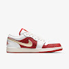 air jordan 1 low se white / university red / sail / metallic gold