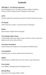 Ira - The Waterside Bar - ITC Maurya menu 7