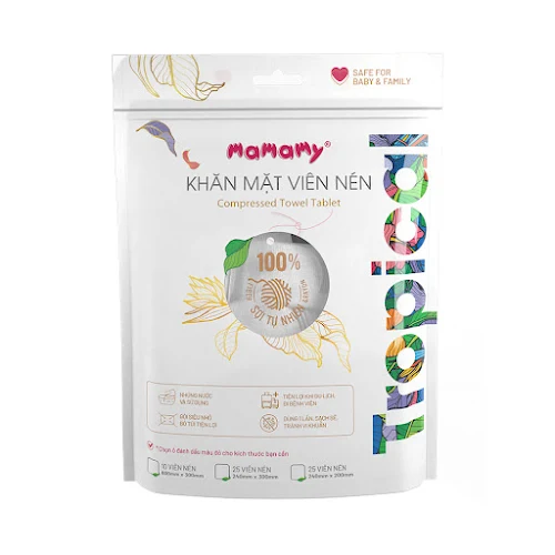 Khăn mặt viên nén Mamamy Tropical 25 viên 240x200mm