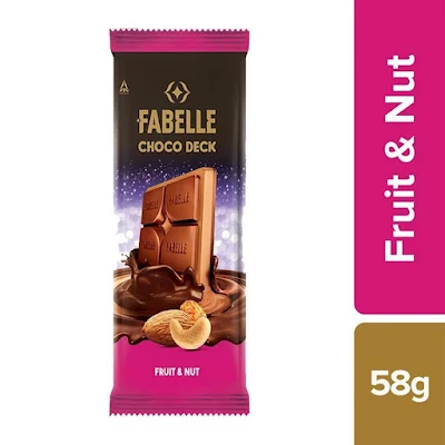 Fabelle Choco Deck Fruit And Nut Chocolate Bar - 58g