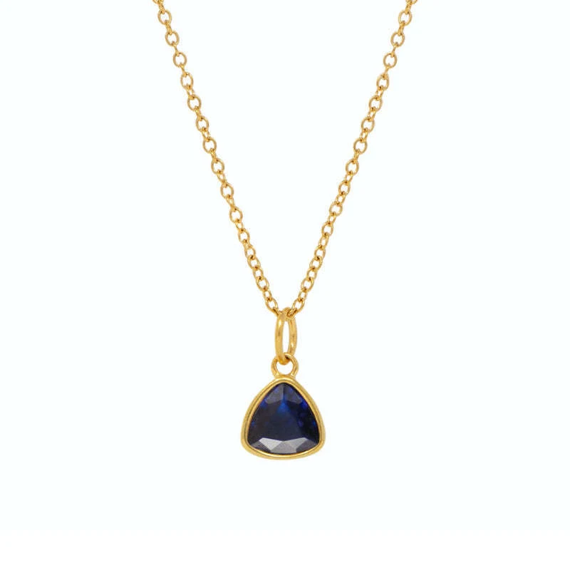 Collier en acier titane triangle avec pierre de naissance 12 mois pendentif zircon coloré chaîne de clavicule femme.