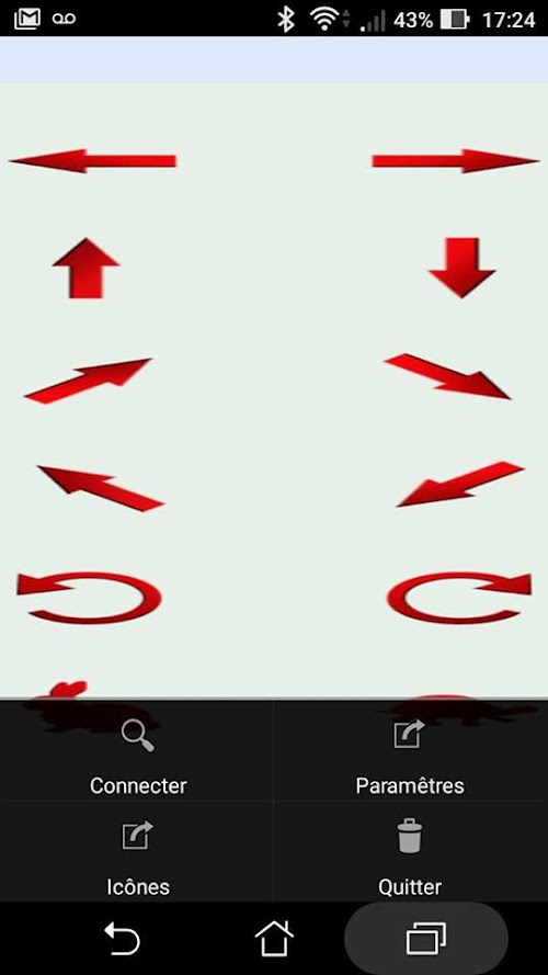 Android application Télécommande Bluetooth screenshort
