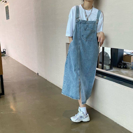 Title 4, New Womens Plus Size Denim Suspender Skirt. Co...