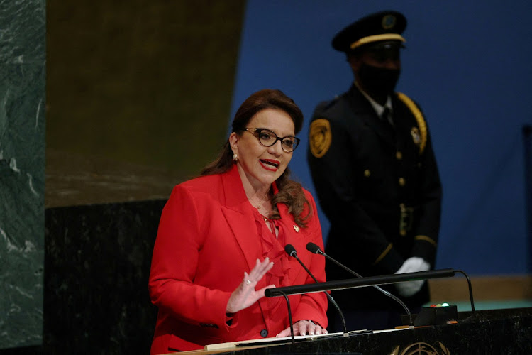 Honduras President Iris Xiomara Castro addresses the UN assembly in New York, the US, September 20 2022. Picture: AMR ALFIKY/REUTERS