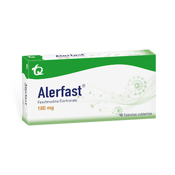 Alerfast Fexofenadina 180 mg Tecnoquimicas Caja x 10 Tabletas  