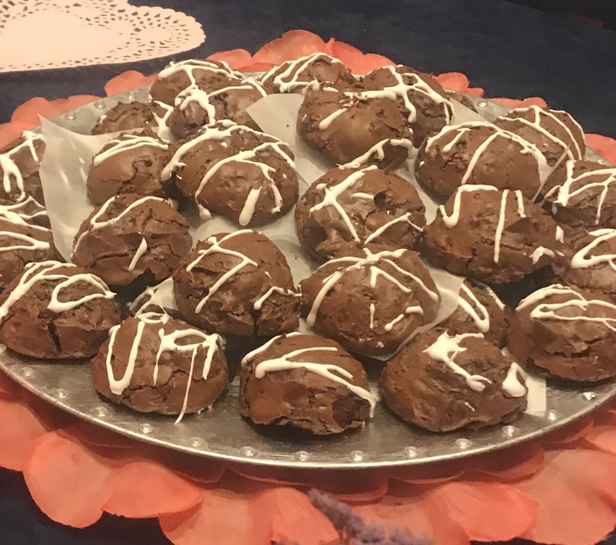 Flourless Brownie Cookie with Marshmallow Drizzle, (gf)
