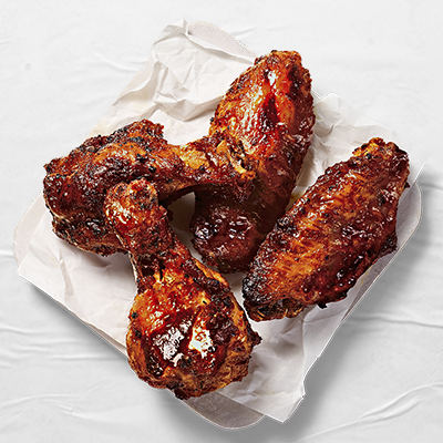 BBQ Baked Chicken Wings (4 Pcs)