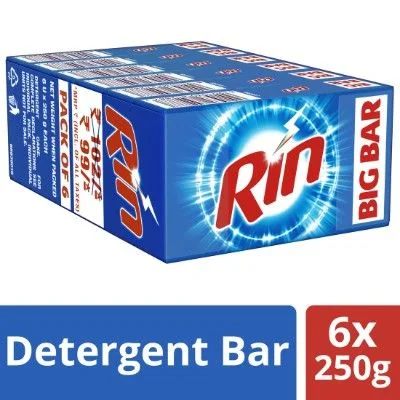 Rin Detergent Bar 6X250 Gm