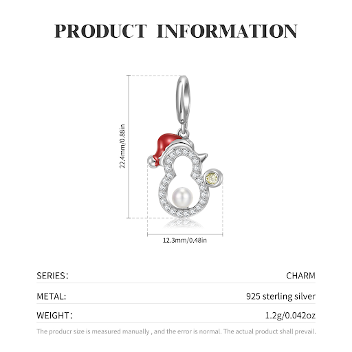 Title 3, Simple Christmas Snowman Pendant S925 Sterling ...