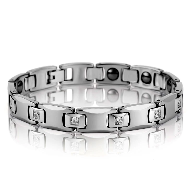Title 5, Bracelet magnétique pour couples en acier au tu...