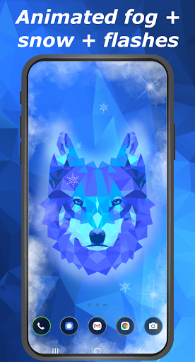 Ice wolf wallpaper 3D - parallax 4D backgrounds