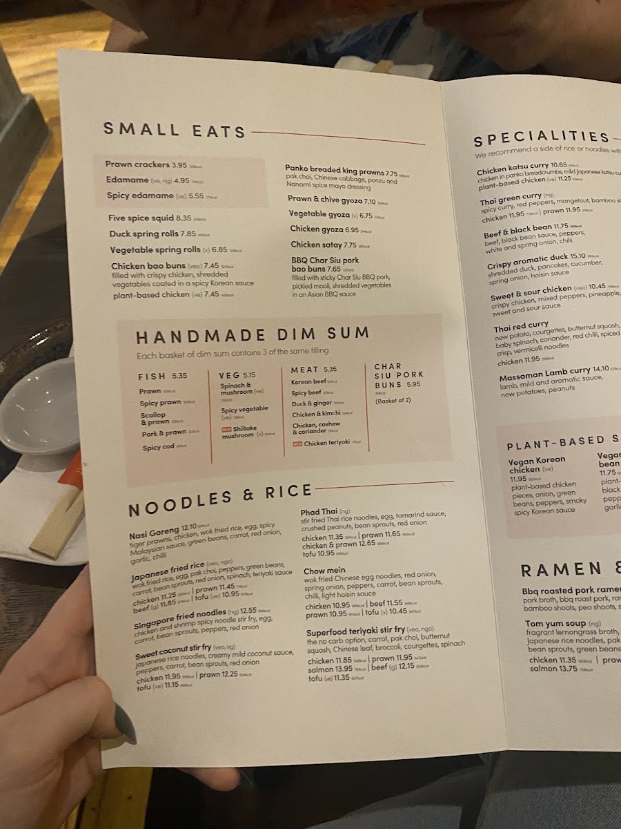 dim t gluten-free menu