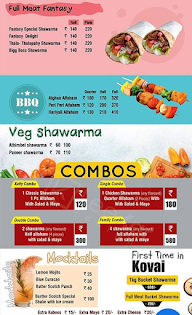 Fantasy Shawarma menu 2