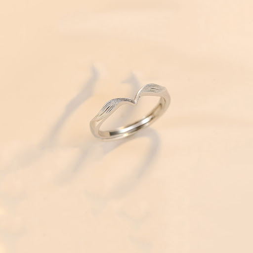 Title 6, Fashion Personality Double Wings Couple Ring, s...