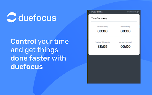 Duefocus - time tracking app for Chrome