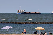 The Russian-flagged cargo ship Zhibek Zholy is seen off the coast of Black Sea port of Karasu, Turkey, on July 2 2022. 