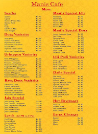 Manis Cafe menu 6