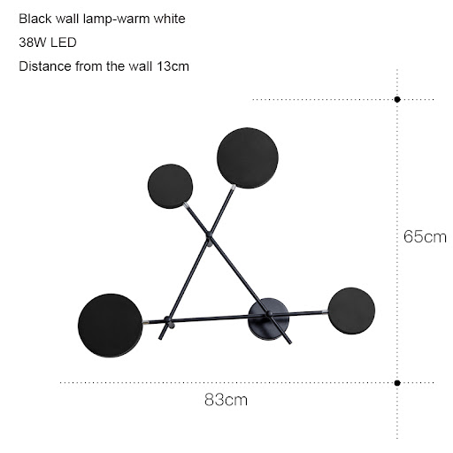 Title 1, Modern Nordic Industrial Style Triangular LED W...