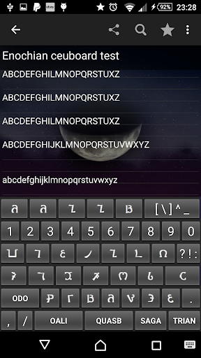 Enochian Keyboard English