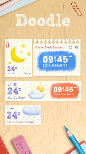 Doodle GO Weather Widget Theme