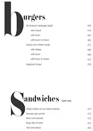 Sunny's menu 5