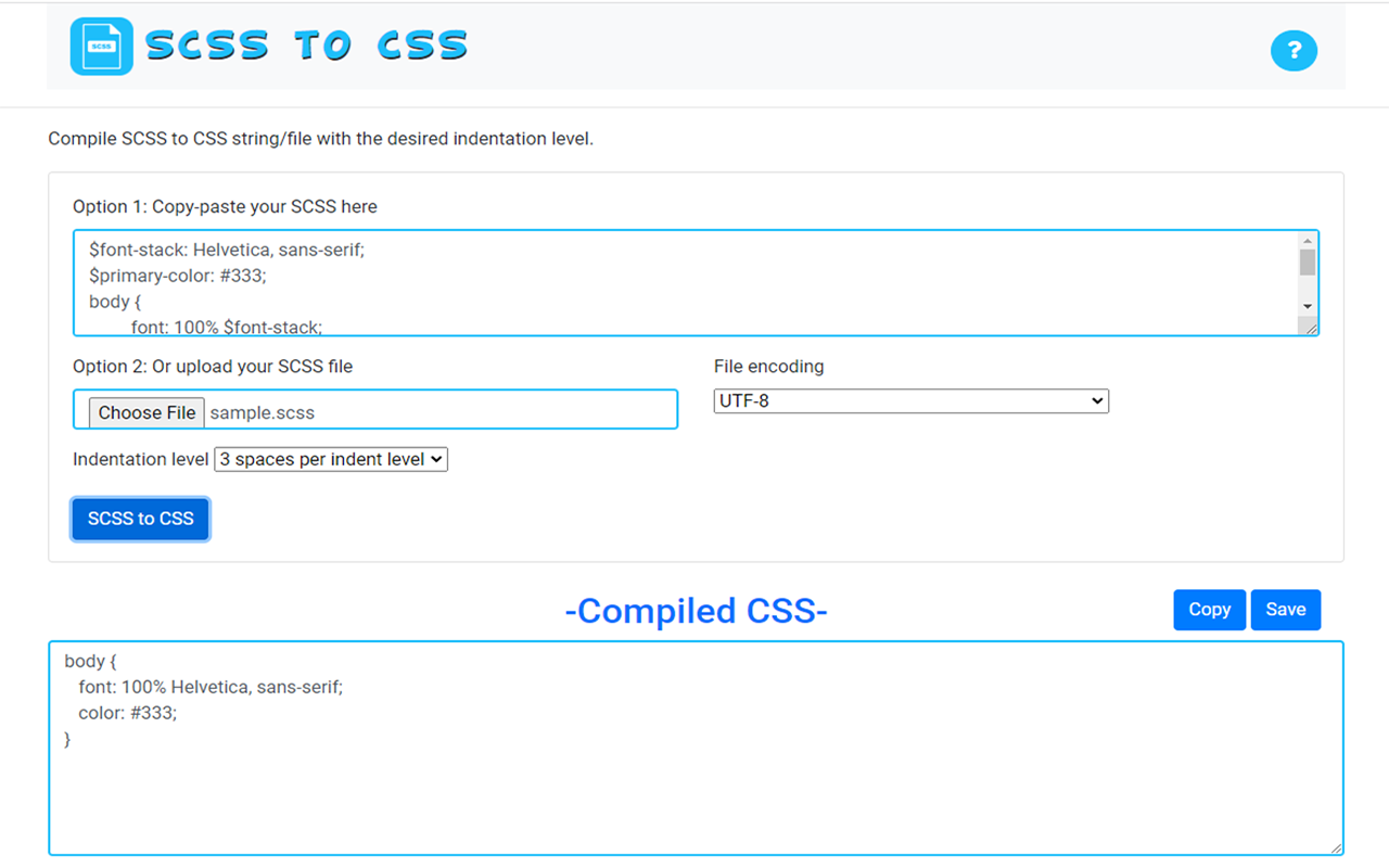 SCSS to CSS Preview image 1