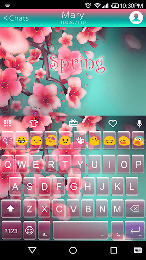 Spring Emoji Keyboard Theme