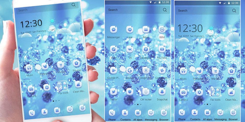 Android application Theme Blue Diamond Jewel screenshort