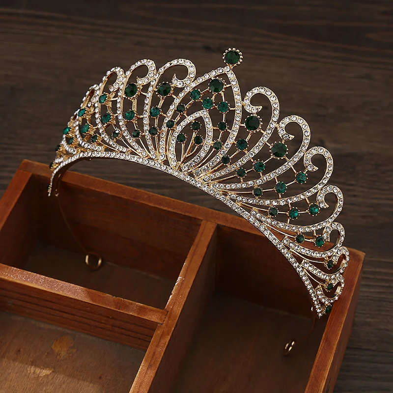 Title 9, Alloy kroon met strass hoofdband, Europese en A...
