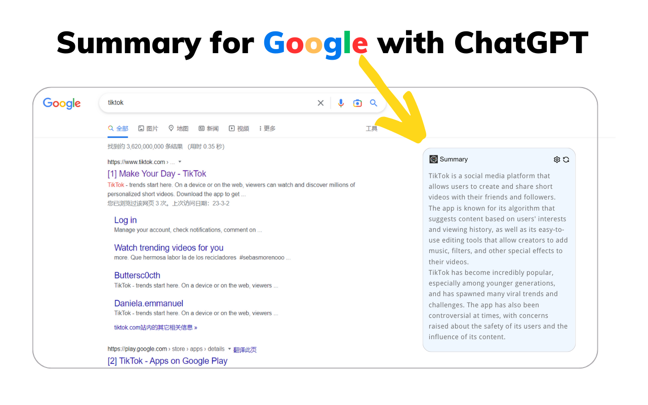 Summary for Google/YouTube with ChatGPT Preview image 2