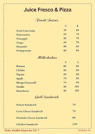 Juice Fresco & Pizza menu 1