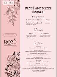 Rose - Mediterranean Restaurant & Wine Bar menu 1