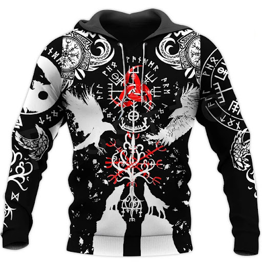 Title 2, Symbolic Tattoo Warrior New Fashion Hoodie
