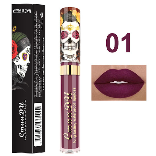 Title 4, Light Metal Pearlescent Skull Single Lip Gloss ...