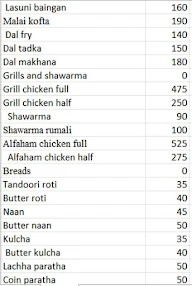 Spicy Table menu 1