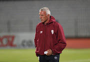 Swallows coach Ernst Middendorp during the DStv Premiership match against Orlando Pirates at Dobsonville Stadium.