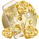 Luxe rose Thème or rose icon