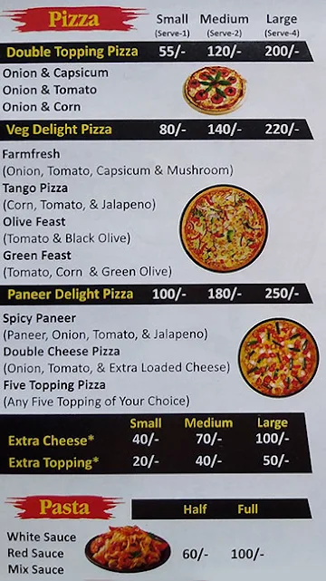 Tominos Cafe And Pizzeria menu 