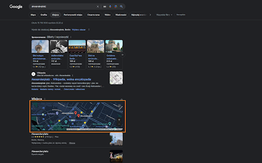 Re-introduce google maps links to search page