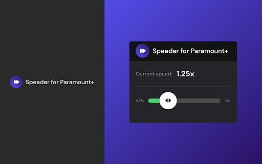 Speeder for Paramount+: adjust playback speed