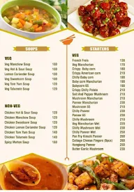 Celebrations menu 1