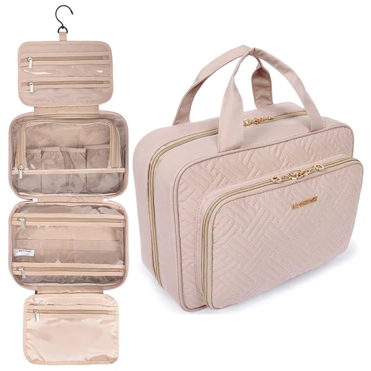 Amazon Opvouwbare reistoelettas, draagbare make-up opbergdoos, transparant. Reistoilettas set. Cosmetica tas.