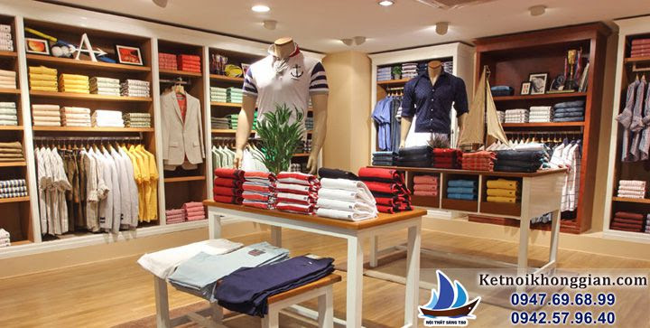 thiết kế shop thời trang có 2 căn phòng