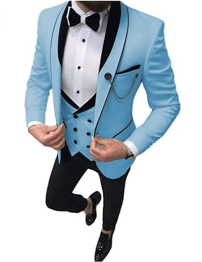 Title 7, Mens Three-piece Suit for Groomsmen, Wedding o...