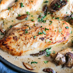 Grilled Chicken in Mushroom Sauce