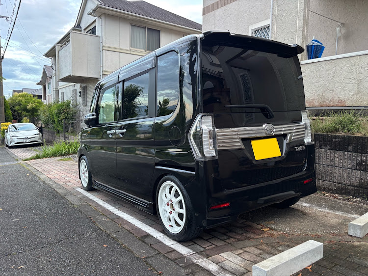 タントカスタムのコペン足回り流用・白ホイールはいいぞに関するカスタム事例の投稿画像3枚目