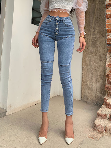 Title 6, Womens high waist jeans, hip and buttock enhan...