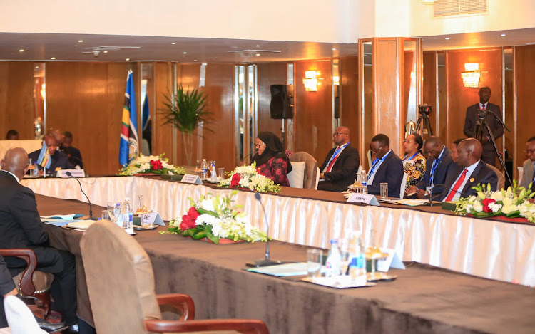 A number of presidents during EAC High-Level Consultative meeting on the situation in Eastern DRC. The meeting was held in Sharma El-Sheikh, Egypt.