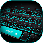 Cover Image of Download Blue Light Black Keyboard 10001002 APK