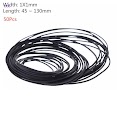 Bộ 50 Cái Đai Máy Truyền Động Phẳng Bằng Cao Su 1Mm 45 - 130Mm Cho Băng Cassette Và Máy Thu Nghe Nhạc Walkman Dvd